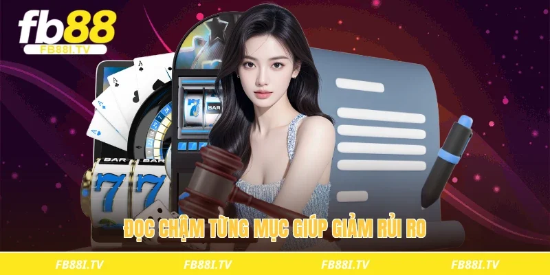 Đọc chậm từng mục giúp giảm rủi ro